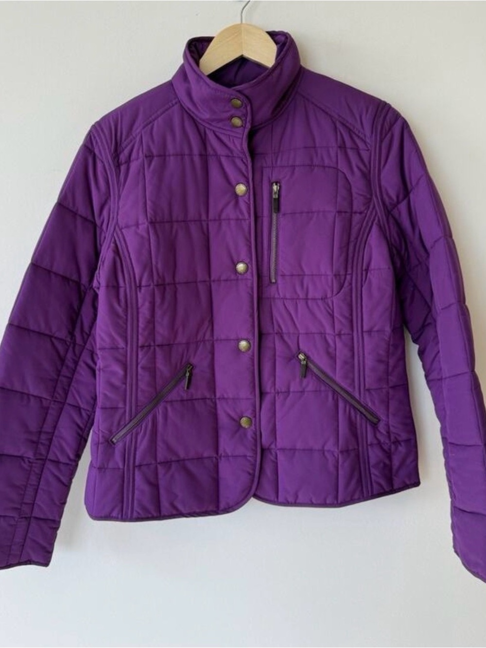 Lauren Ralph Lauren Purple Quilted Puffer Jacket